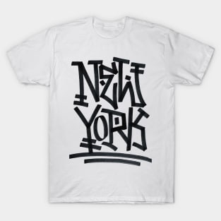 New York Tag 2 ( Black on white) T-Shirt